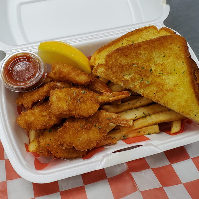 Breaded Fried Cajun Shrimp Pandora's Burgers